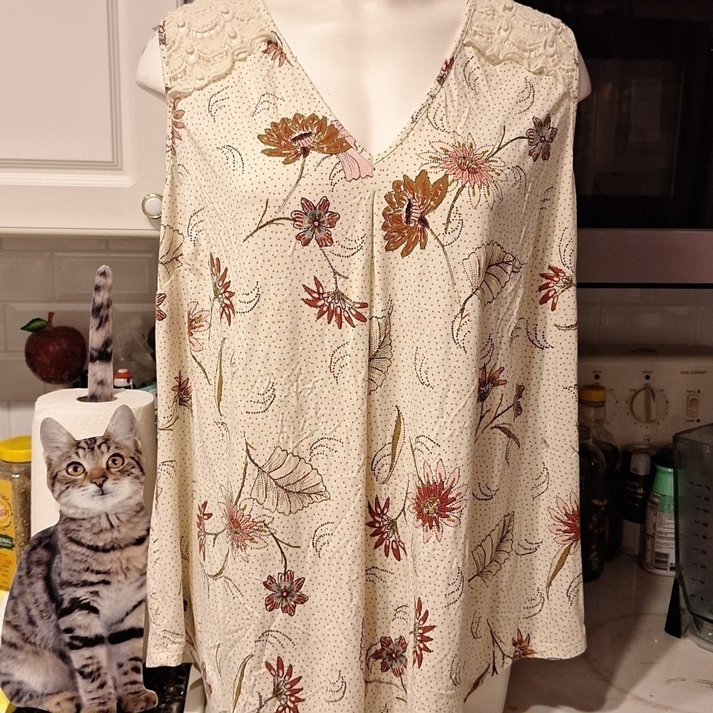 Womens Daniel Rainn casual stretch sleeveless plus size top 3X